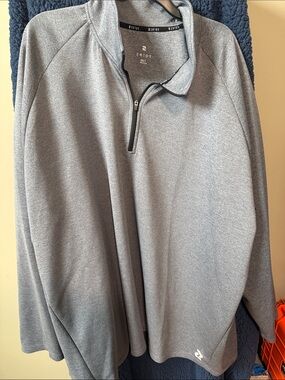 ZELOS Men's Light Blue Quarter-Zip Pullover - Size 3X Tall (132)